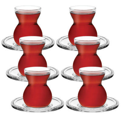 Glass Teacup and Saucer