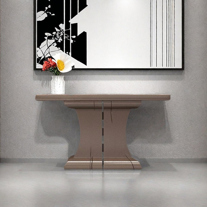 Console moderne minimaliste, H 35,43 po x l 62,99 po x P 15,75 po, Brun