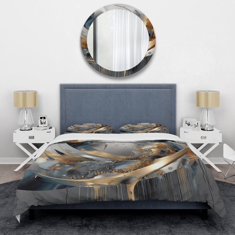 Ensemble de housse de couette Abstract Shapes And Infinity Lines I - Abstract Shapes