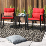 Hartranft 2 - Person Metal Patio Dining Set , Cushions Included