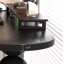 Bureau en bois massif en forme de L noir + bureau en acrylique-1083040344-1083040345
