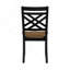 Modern Farmhouse 2-Tone Black Brown Finish 6PCS Dining Table With Storage Shelf, Bench & 4 Side Chairs