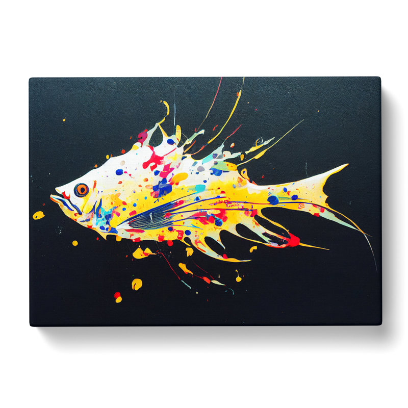 Fish Splash Vol.1 Abstract - Wrapped Canvas, 40cm H x 60cm W x 3cm D