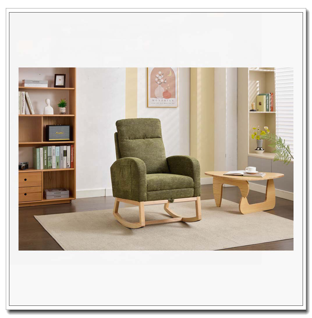 George Oliver Rocking Chair with Solid Wood Legs - Wayfair Canada