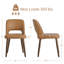 Ensemble de 2 chaises d'appoint rembourrées en similicuir avec pieds en bois massif pour salle à manger-1068077700-1068077708