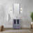 Volez 24 in W x 18.25 in D Single Bath Vanity, White Ceramic Top and 22 in Mirror-37292977