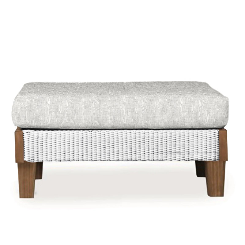 Catalina Outdoor Ottoman, Demo Skyway, White