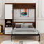 Lit escamotable double pleine grandeur avec armoire