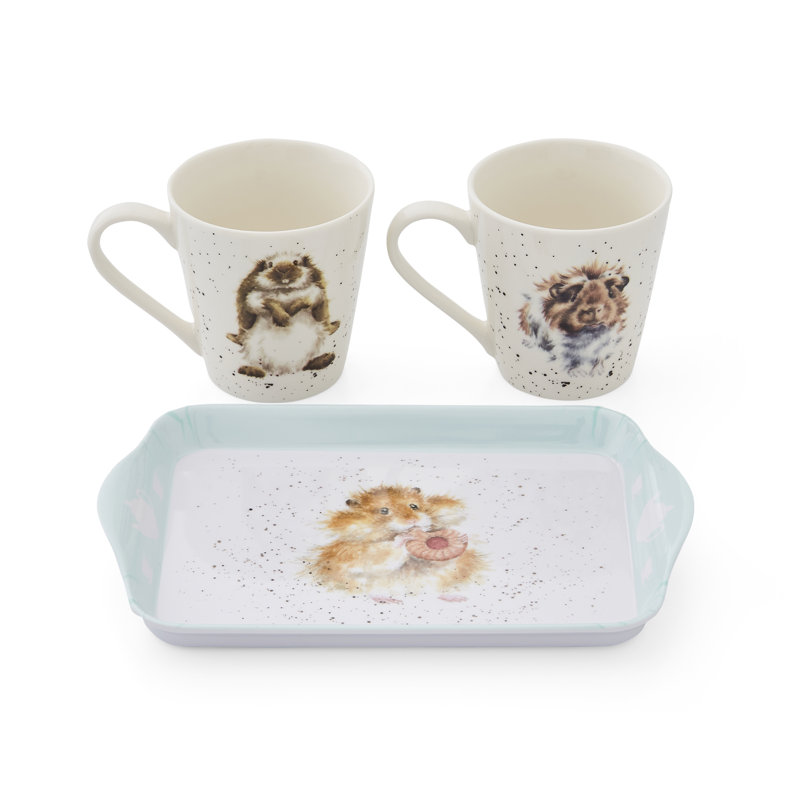 Classic Wrendale Designs  Hamster Mug & Tray Set