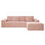 Siège de canapé modulaire 104,3 x 68,9 po, canapé rembourré comprimé pour salon, chambre à coucher, appartement, aucun assemblage requis, combinaison libre de 2 pièces, tissu en velours côtelé pelucheux, rose-209273074