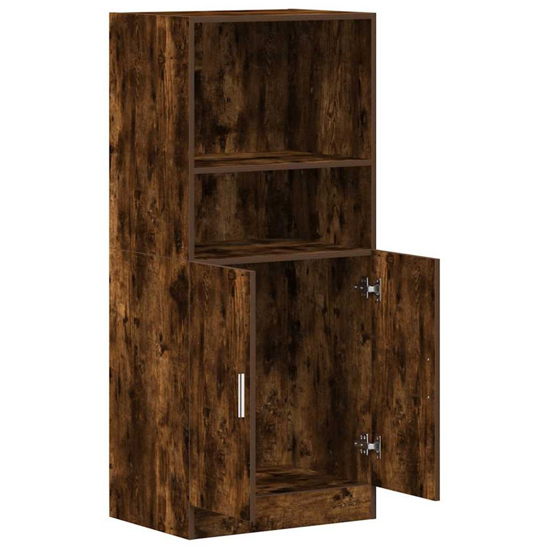 Kitchen Cabinet 57X41.5X131.5 Cm Engineered Wood, Smoked Oak