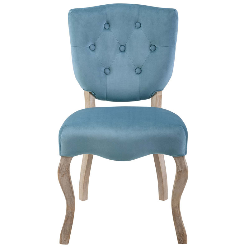 20'' H Tufted Fabric,Foam Upholstered Side Chair, Sea