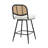 Upholstered Swivel Counter Stool With Rattan Backrest-106484845-106484842