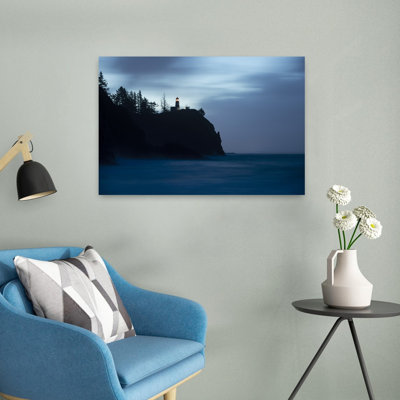 Scenic View Of Seacoast At Dusk, Cape Disappointment, Oregon, Usa Abstract Contemporary Architecture Landscape Wall Art