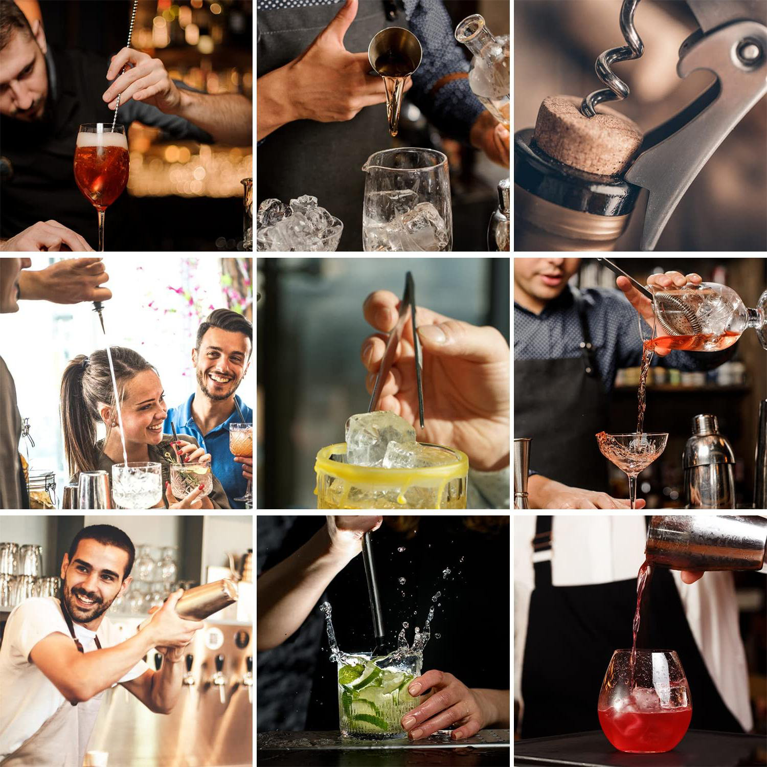 Prep & Savour 20 PCS Bar Set Cocktail Shaker Set Bartender Kit