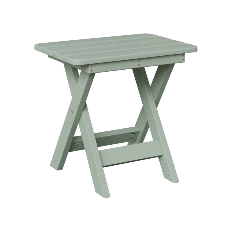 Outdoor Rectangle Side Table, Seafoam