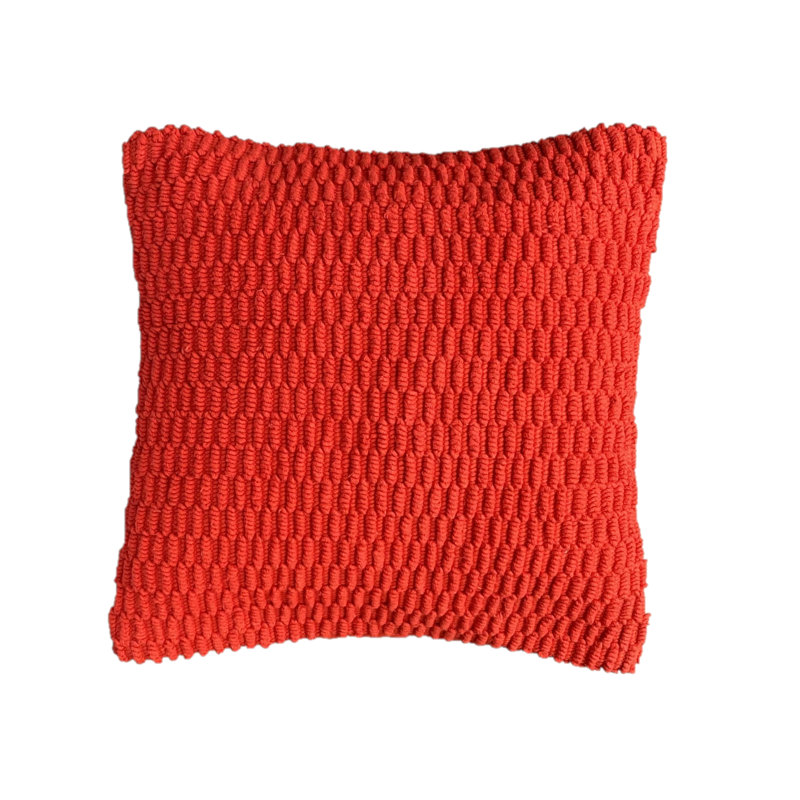  Square Cotton Pillow Cover & Insert, Red