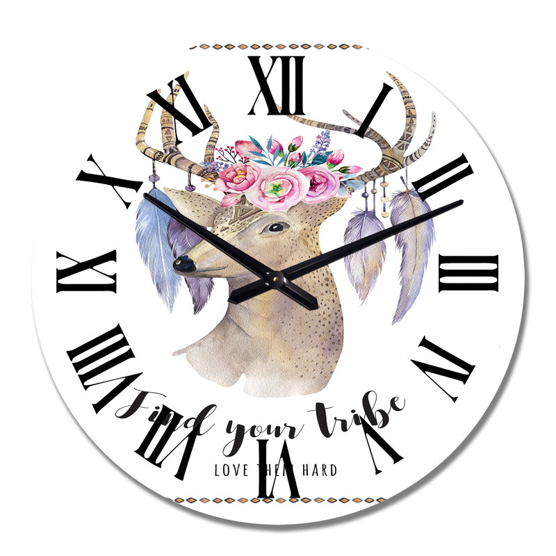 Horloge murale traditionnelle Find Your Tribe, Moyen