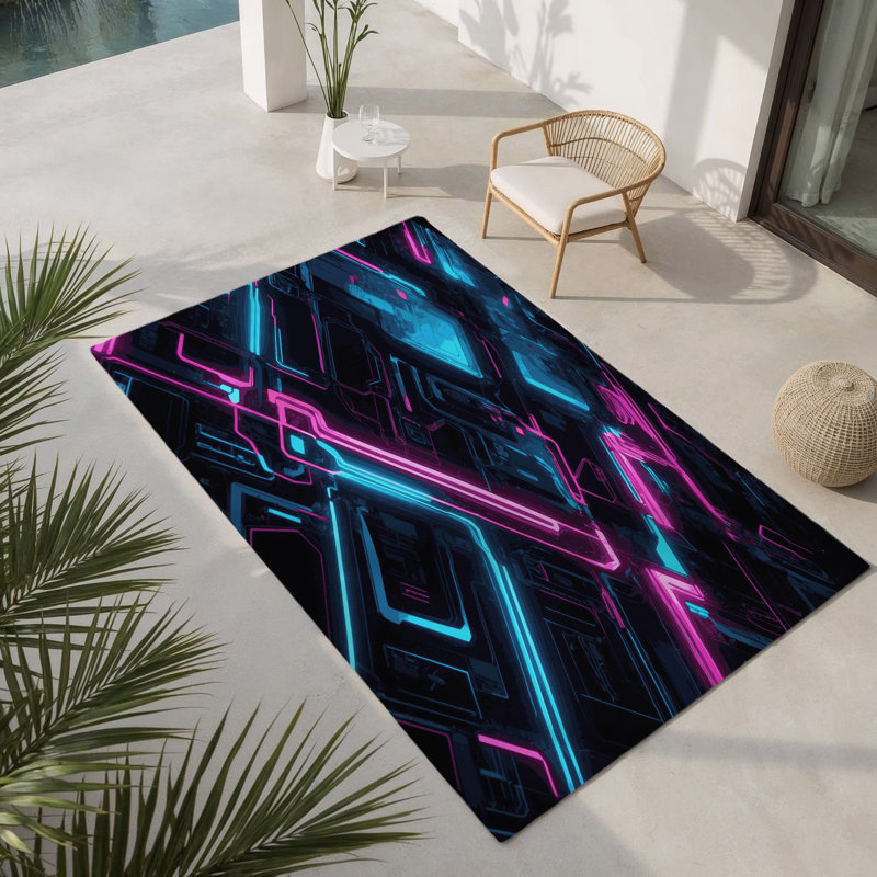 Tapis intérieur et extérieur Chroma Dive, Rectangulaire 3 pi x 5 pi