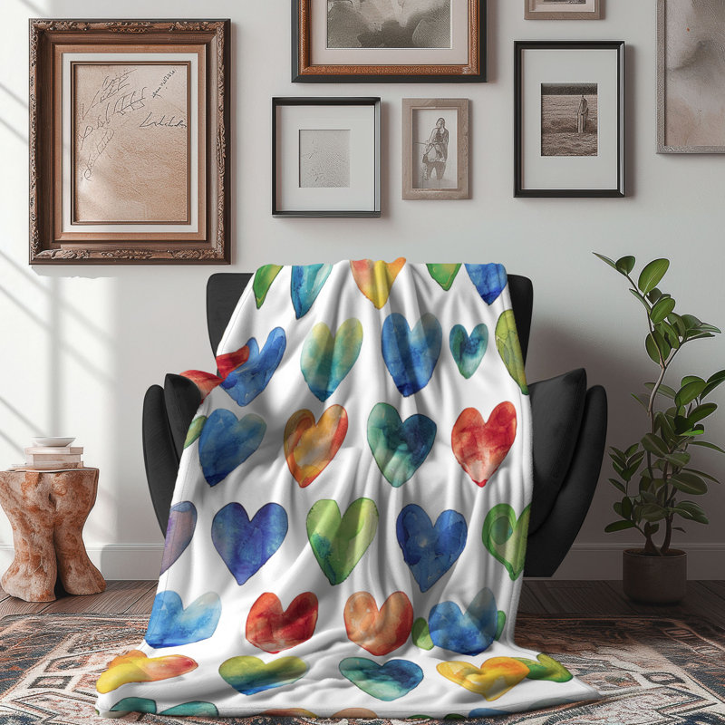 Joyful Rainbow - 1 Piece Premium Blanket, 60" W x 80" L