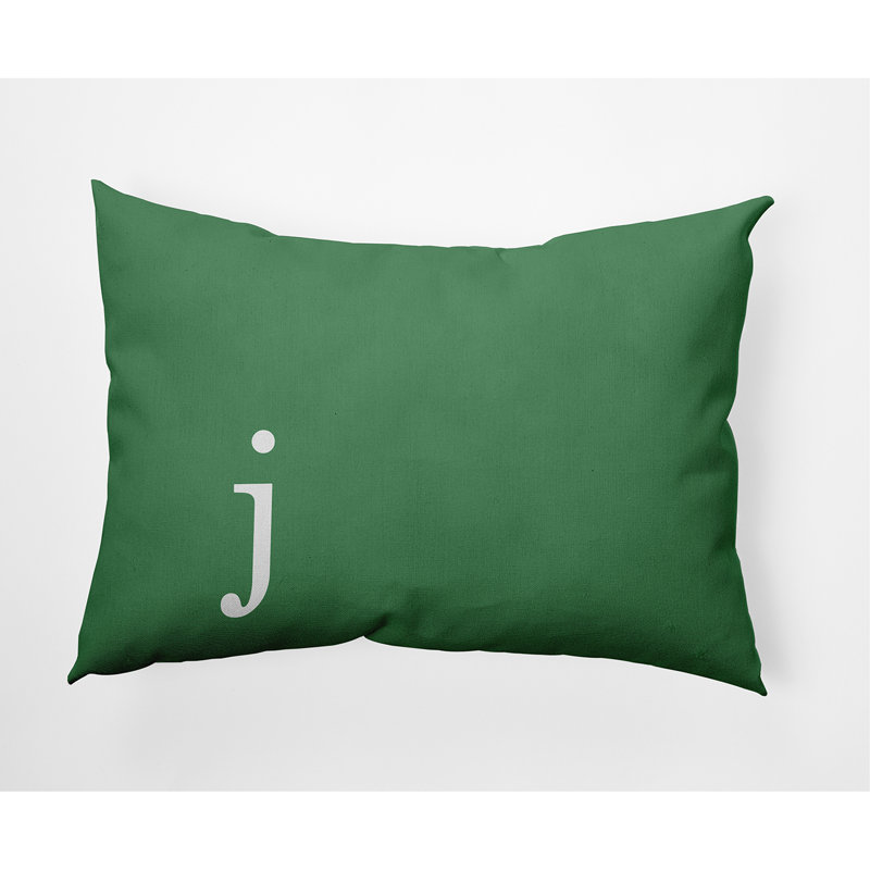 Coussin décoratif intérieur / extérieur Modern Monogram, Vert