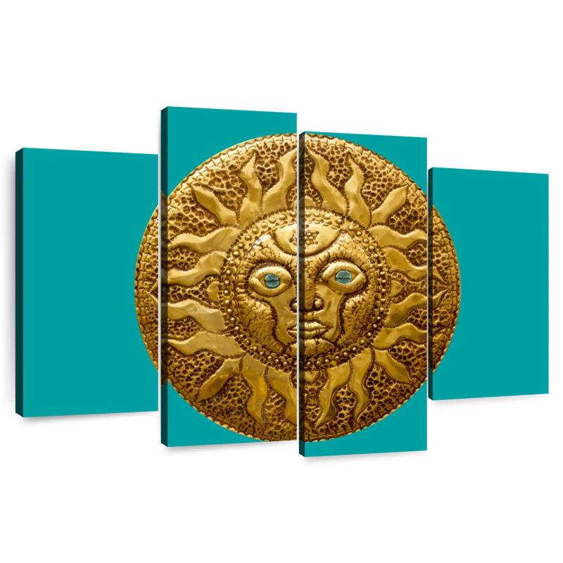 Adella Golden Sun Symbol, 32'' H x 52'' W
