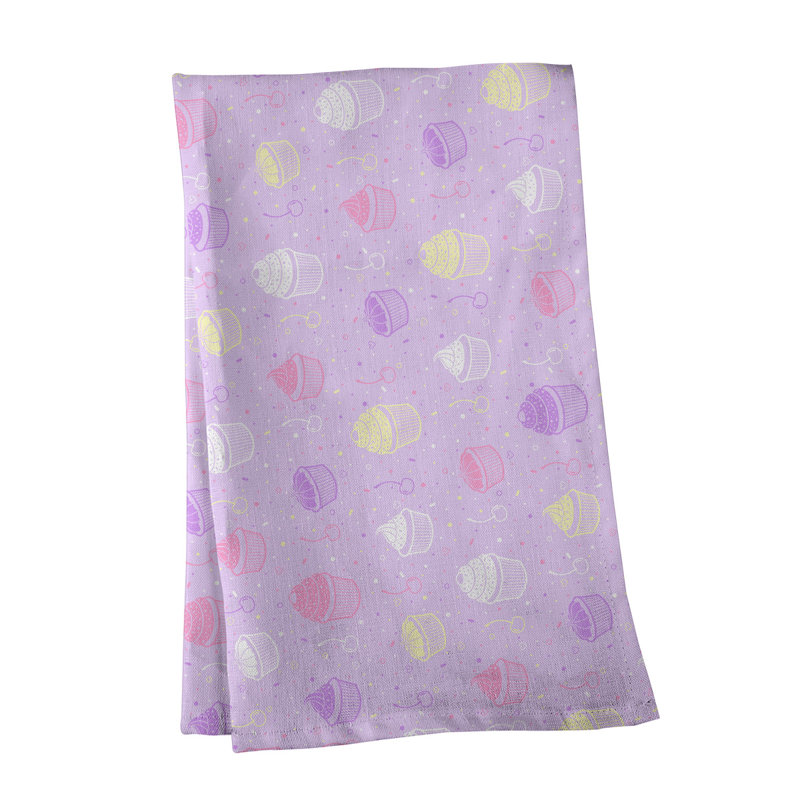Mcguigan Tea Towel Kitchen Towel, Poly Twill, Purple/Yellow/Red