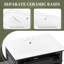 Meuble-lavabo autoportant noir 24 po - Lavabo en céramique avec tiroir rabattable, tablette réglable et rangement fermé-1840400423