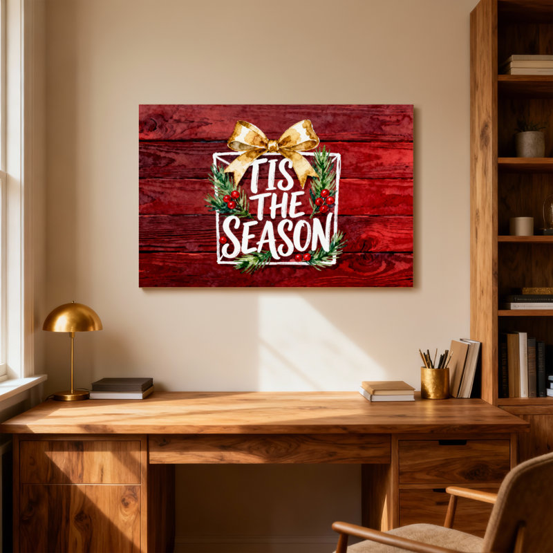 Conception de couronne de Noël «Christmas Season», H 32 po x l 48 po