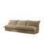 Canapé modulaire sans accoudoirs 3 places, canapé 3 places à assise profonde, tissu sans accoudoirs, tissu velours côtelé-1425176628