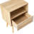 15.75" Rattan End Table With  Drawer And Solid Wood Legs, Modern Nightstand, Side Table For Living Room, Bedroom,Natural