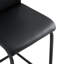 Fauteuil à hauteur de comptoir noir en polyuréthane de 2 places polyvalentes, confortable avec poignée repose-pieds, siège facile à nettoyer et à assembler, poignée apaisante.