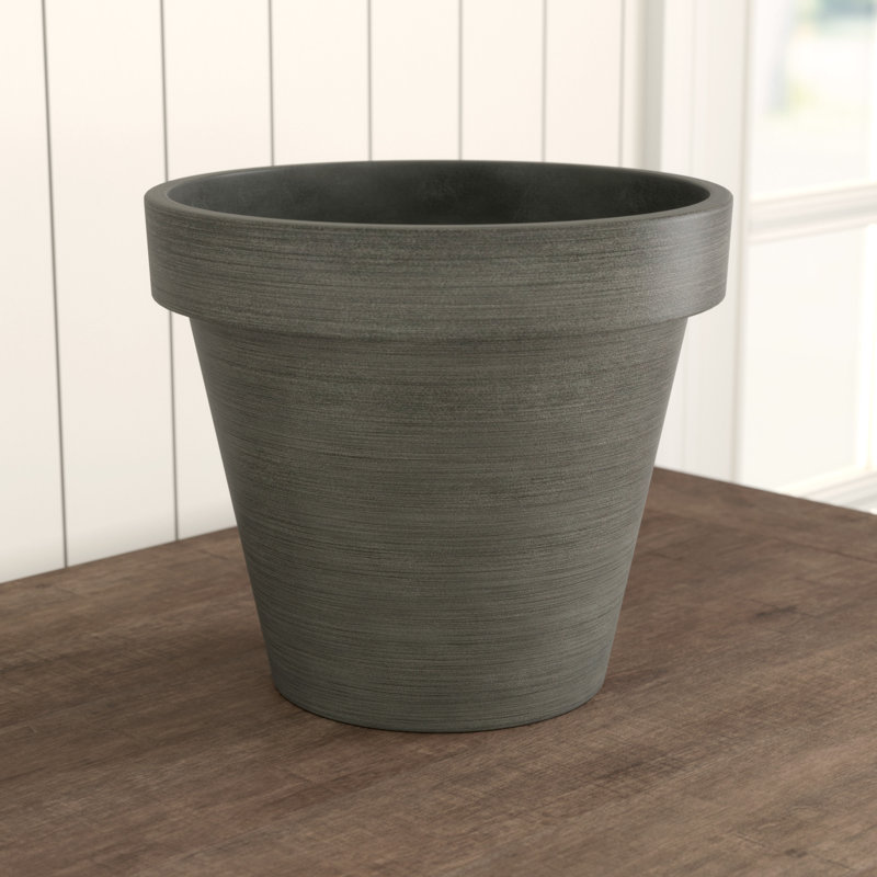 Pot à fleurs Cara, H 12 po x l 13,75 po x P 13,75 po, Anthracite