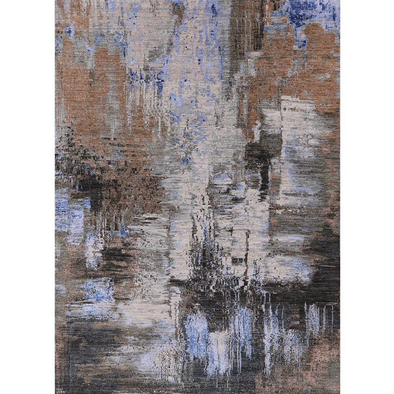 Abstract Indoor Rug, Round 4'