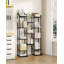 Vertical Shoe Rack, Shoe Shelves, Wood Shoe Organizer for Closet, Entryway, Shoe Tower for Small Spaces, Free Standing, Adjustable, with 2 Hooks-1987207112-1994503925