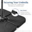  Parasol de patio suspendu en porte-à-faux décalé 10 pi 360 ° - Brun clair-1724913145
