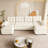 Sleeper Sectionals Chenille 109.5 Inch Modern U Shaped Sofa For Home