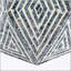 Tabouret de jardin hexagonal avec incrustation de Capiz, table d'appoint polyvalente pour l'intérieur et l'extérieur