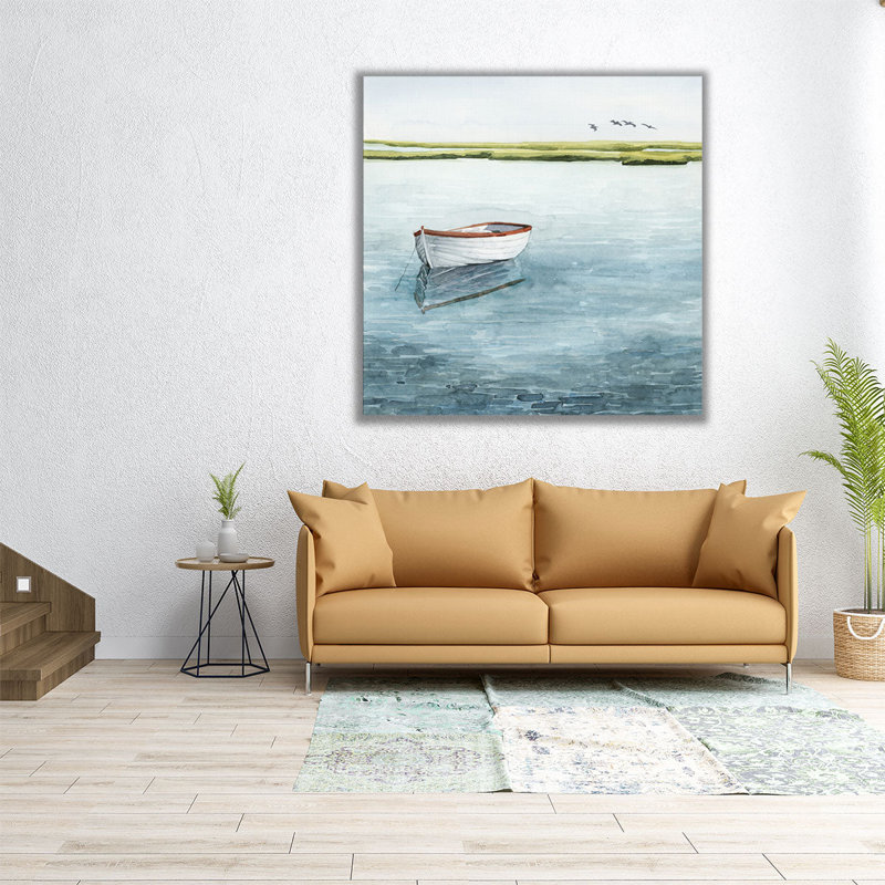 Anchored Bay I - reproduction d'art sur toile, H 12 po x l 12 po