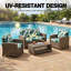 Ensemble de 8 housses florales extensibles pour coussins de patio extensibles