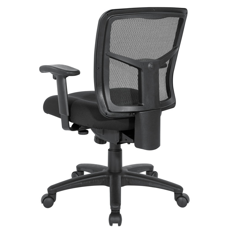 Black Mesh Ergonomic Executive Swivel Chair with Adjustable Arms