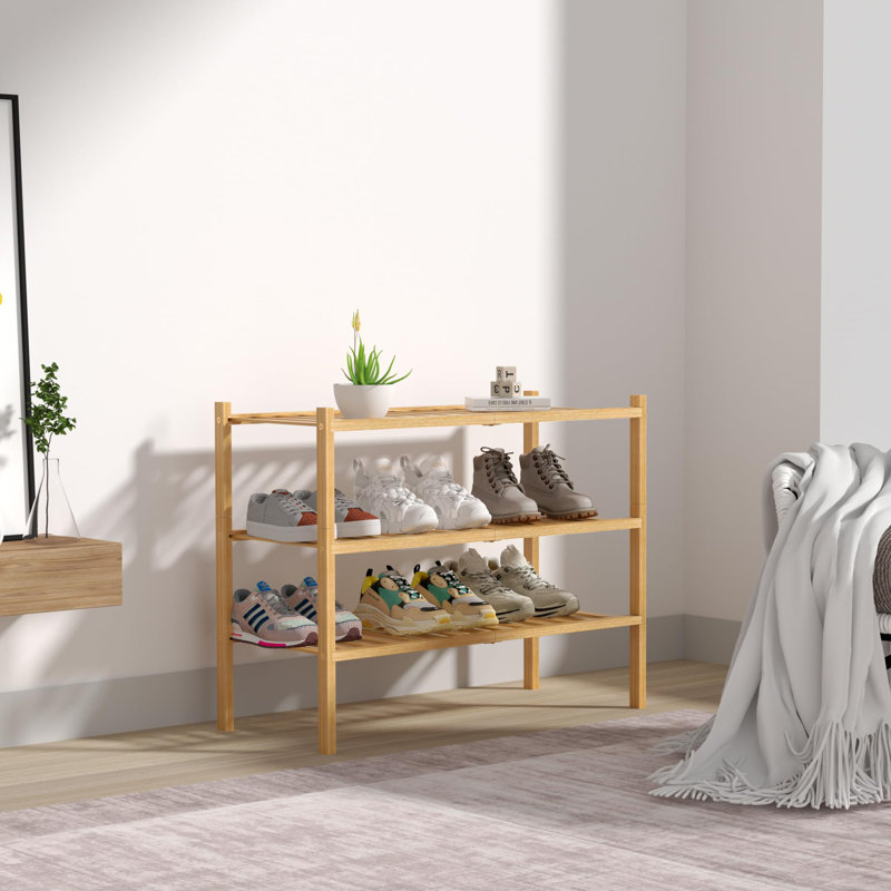 9 paires de rangement pour chaussures, Naturel