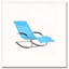 Chaise longue berçante Zero Gravity avec tissu en lin respirant