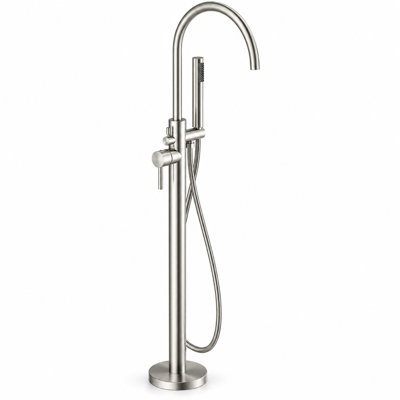 1 Handle Floor Bath Shower Mixer Bath Filler with Diverter