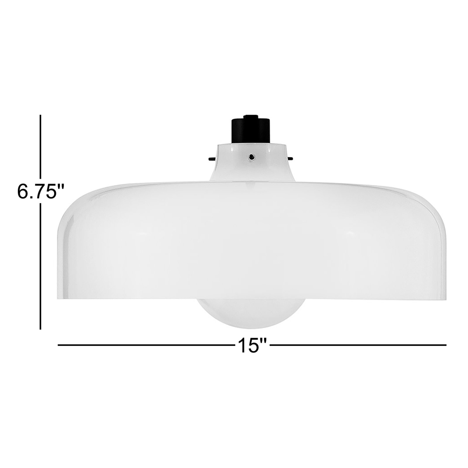 Villa Single Light Steel Dimmable Pendant, Black