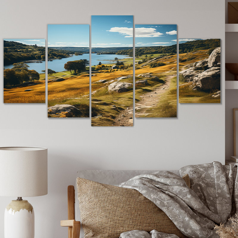 Wisconsin Jackson Lake - impression d'art mural paysages - 5 panneaux