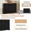 Buffet avec 5 tiroirs, 2 armoires et tablettes réglables-129234702
