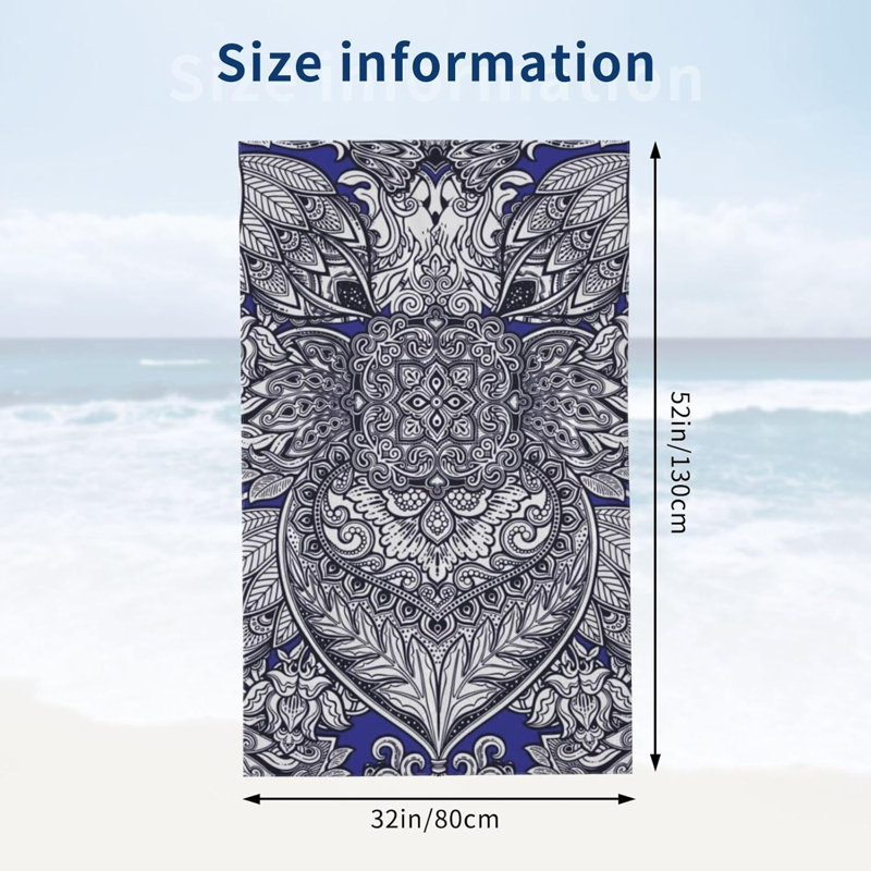 Serviette de bain en microfibre, absorbant ultra doux, serviette de plage, 32 x 63 po