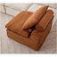 Canapé modulaire, sans accoudoirs, bricolage à souhait, tissu en chenille doux, canapé-lit à dossier nu, coin lecture ou appartement, coussin lombaire, 2 pièces, rembourré, orange-1429075425