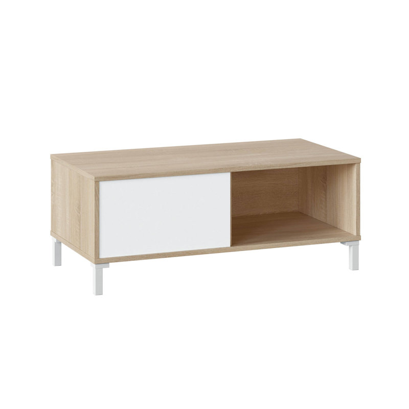 Ortis Four Leg Coffee Table with Storage, White